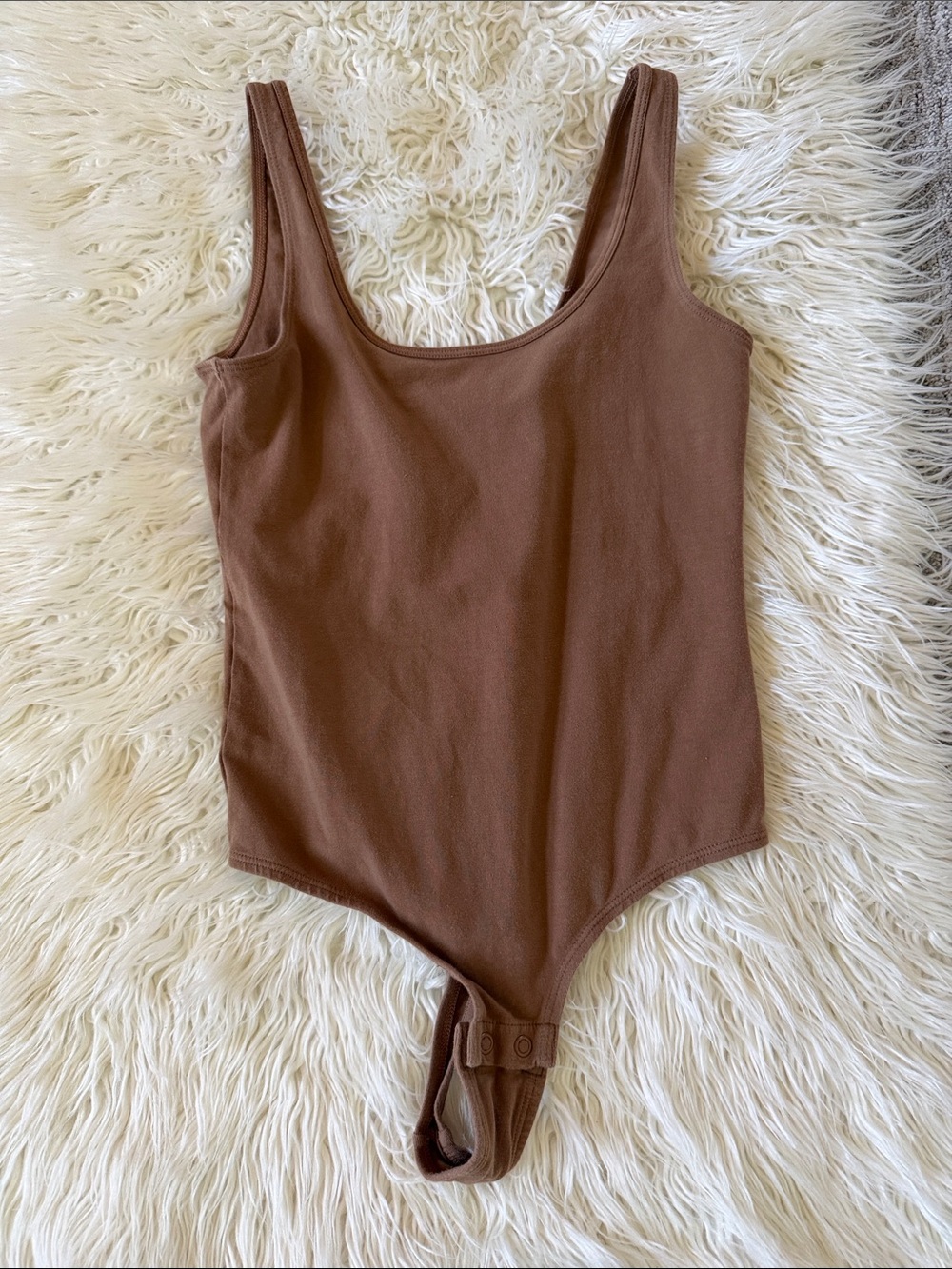 Audren Brown Squareneck Bodysuit